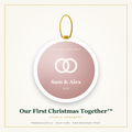Our First Christmas Together couple ornament with gold cord